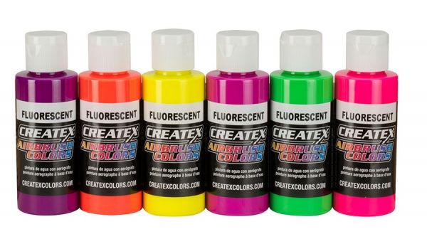 vendita Createx kit 6 colori fluorescenti aerografo 60 ML